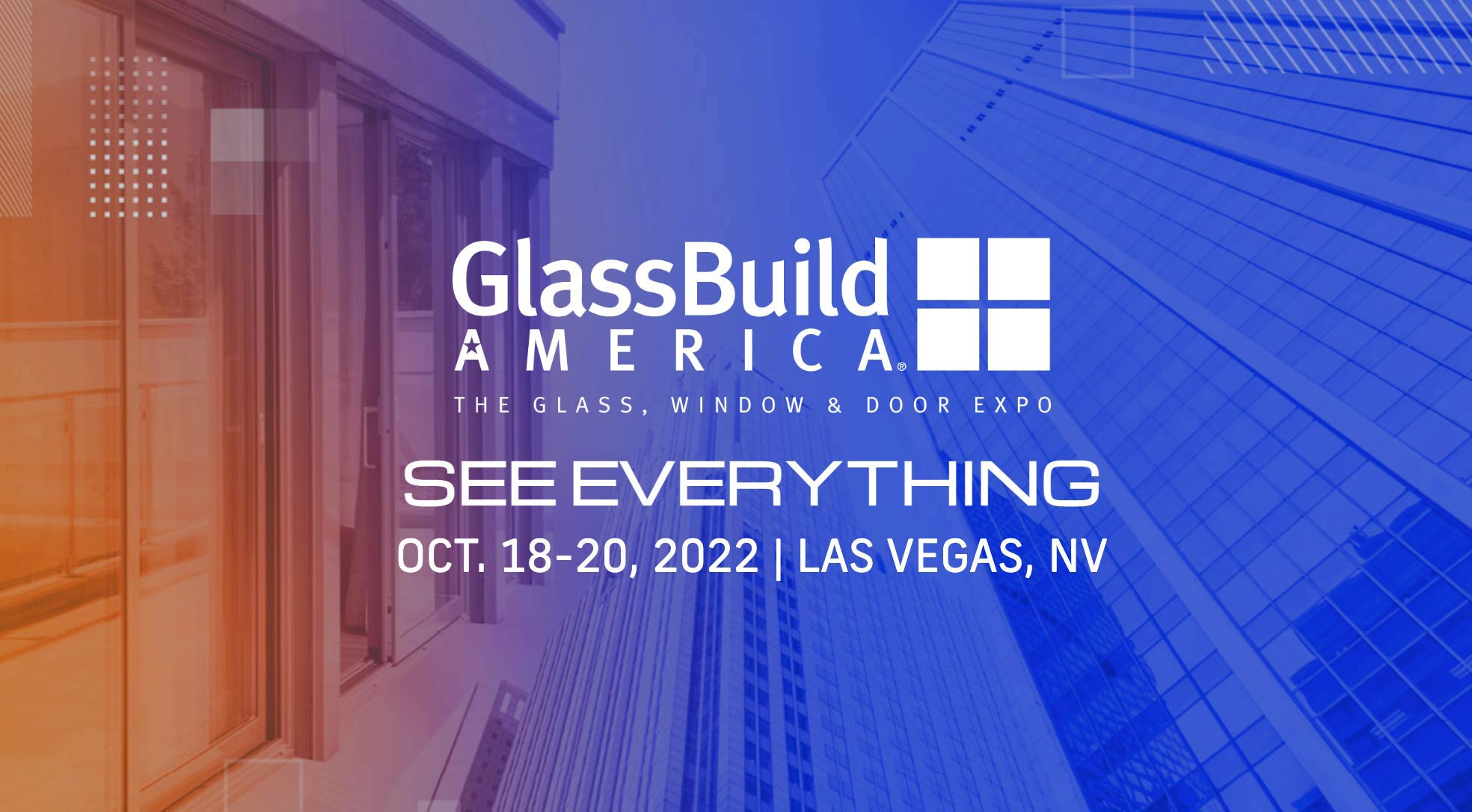 SYNERGX to exhibit at Glassbuild in October 2022 Synergx